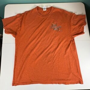 Leesburg Bikefest 2012 Motorcycle Graphic T-Shirt Gildan Men's XL Orange‎
